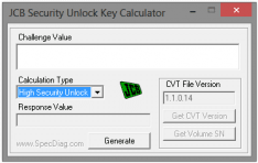 JCB SECURITY UNLOCK KEY CALCULATOR