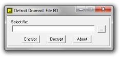 DETROIT DRUMROLL FILE ENCRYPTOR/DECRYPTOR (EDITOR) v0.2